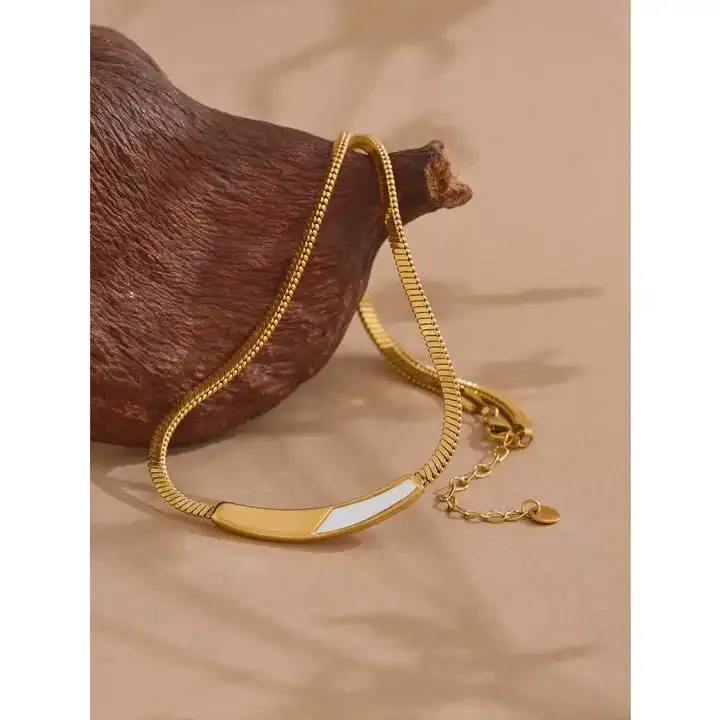 18K Gold Plated Anti Tarnish Broad Chain