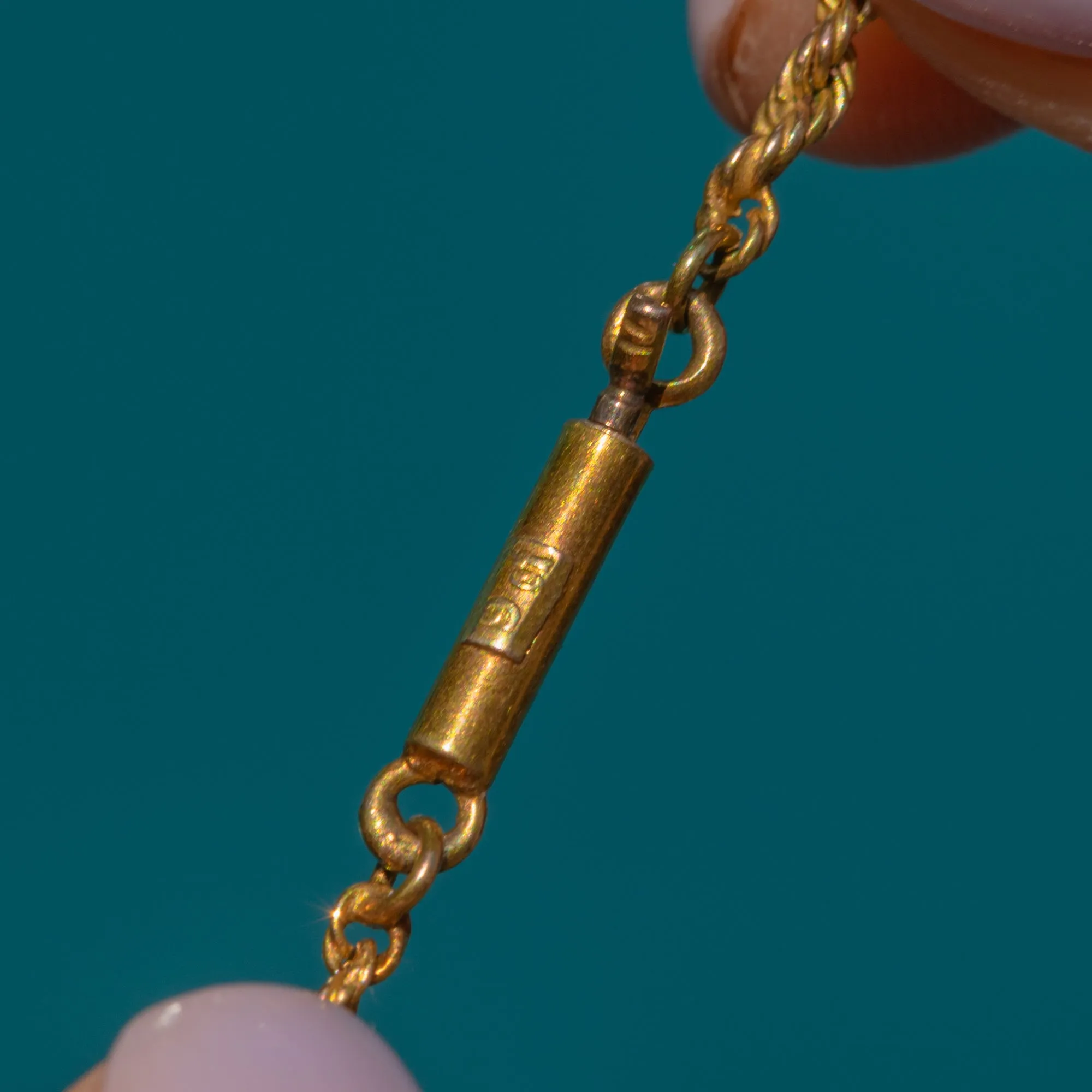 18" Antique 9ct Gold Twisted Rope Chain