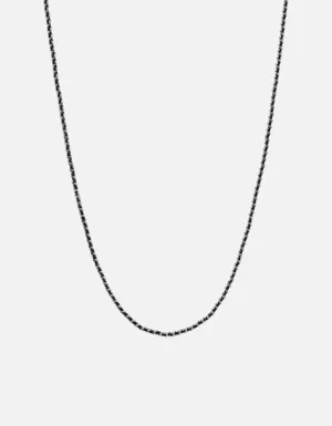 2mm Woven Chain Necklace, Sterling Silver