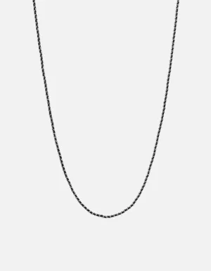 2mm Woven Chain Necklace, Sterling Silver