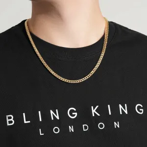 4mm Gold Filled Bonded Franco Chain Necklace 22 Inches