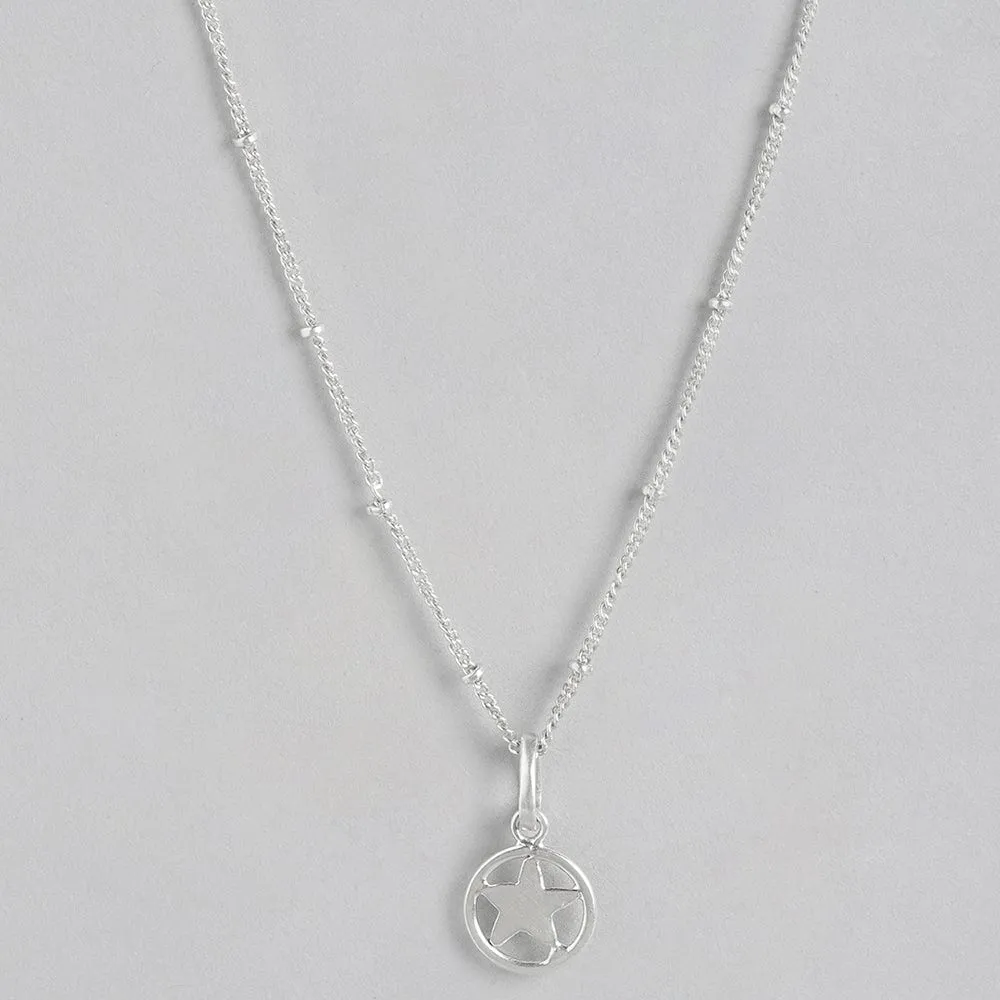 92.5 Silver Star loop Necklace
