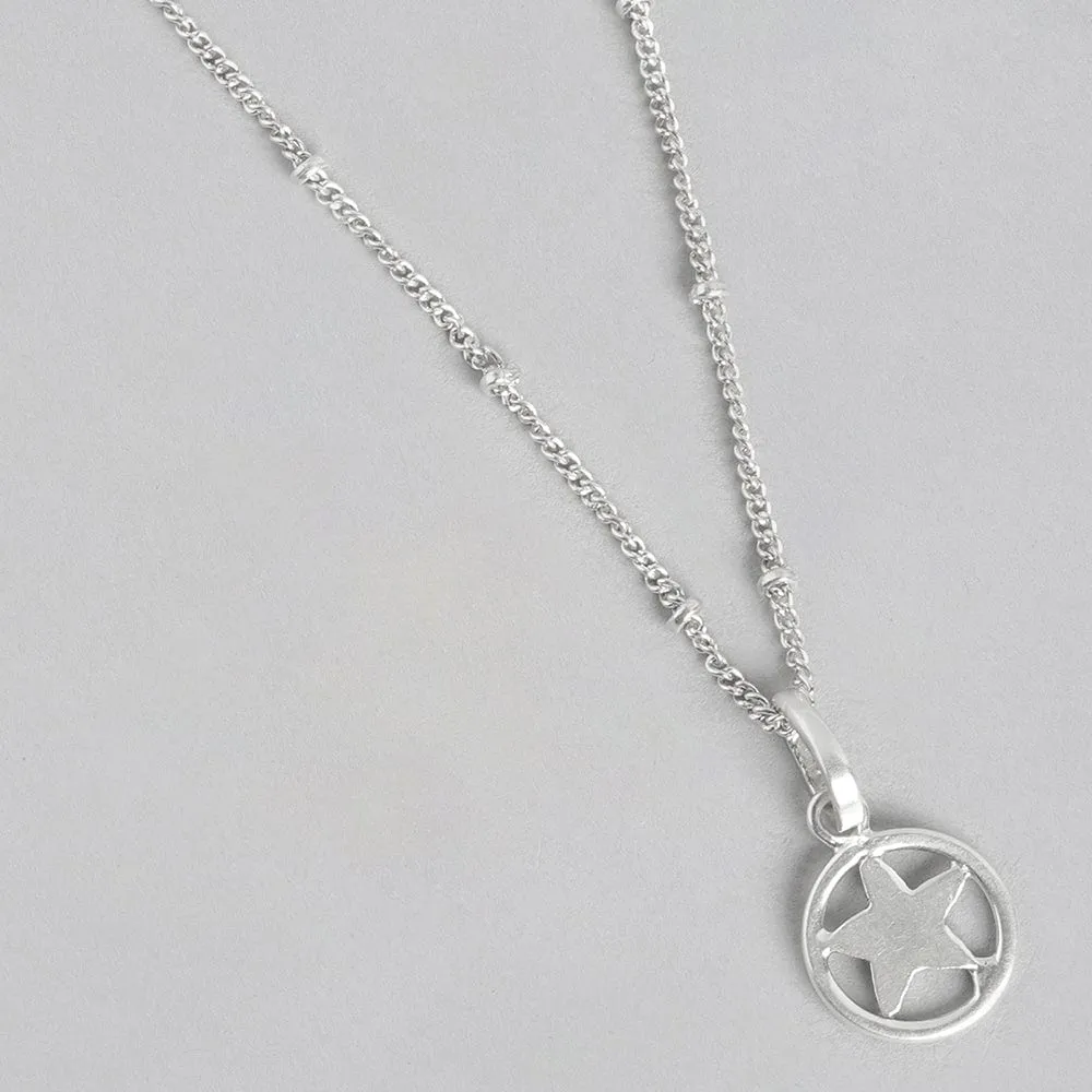 92.5 Silver Star loop Necklace
