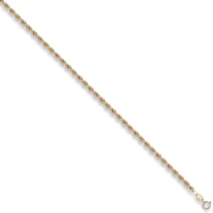 9ct Yellow Gold Hollow 3.2mm 28 Inch Rope Necklace 6.8g