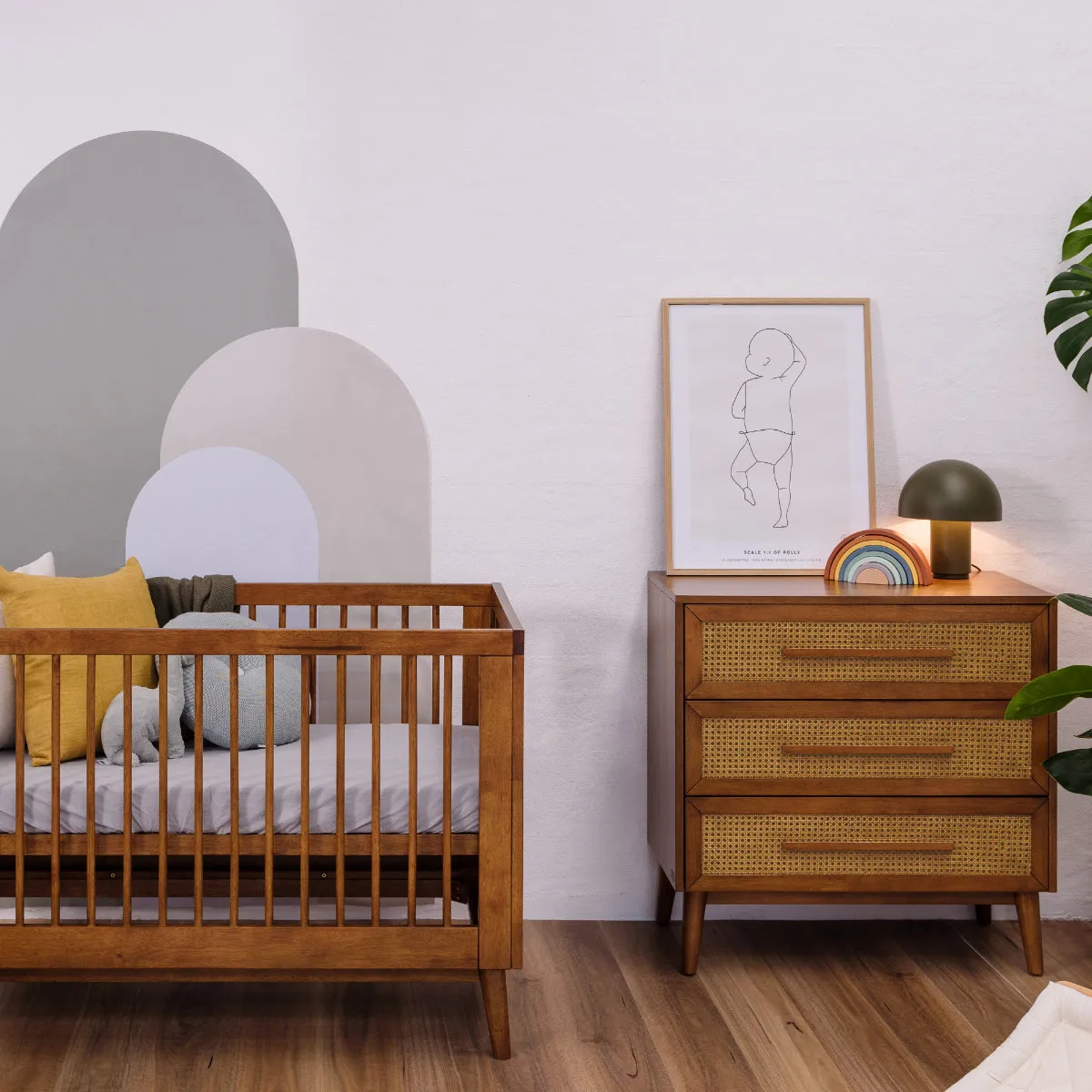 BabyRest Kaya Cot - Teak
