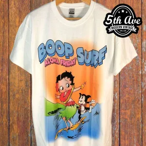 Betty Boop Boop Surf Aloha Friday - New Vintage Animation T shirt