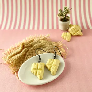 Bitten White Chocolate Mini Food Earrings