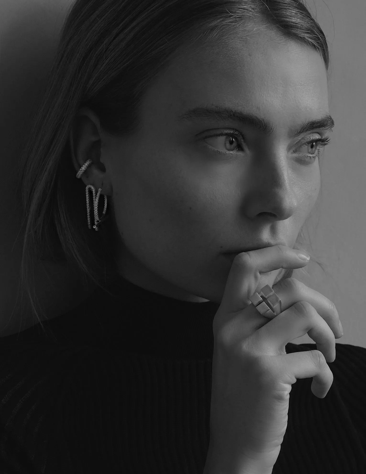 Blake Crystal Earrings <br> Silver