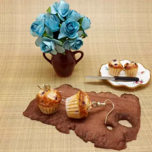 Blueberry Muffins Mini Food Earrings