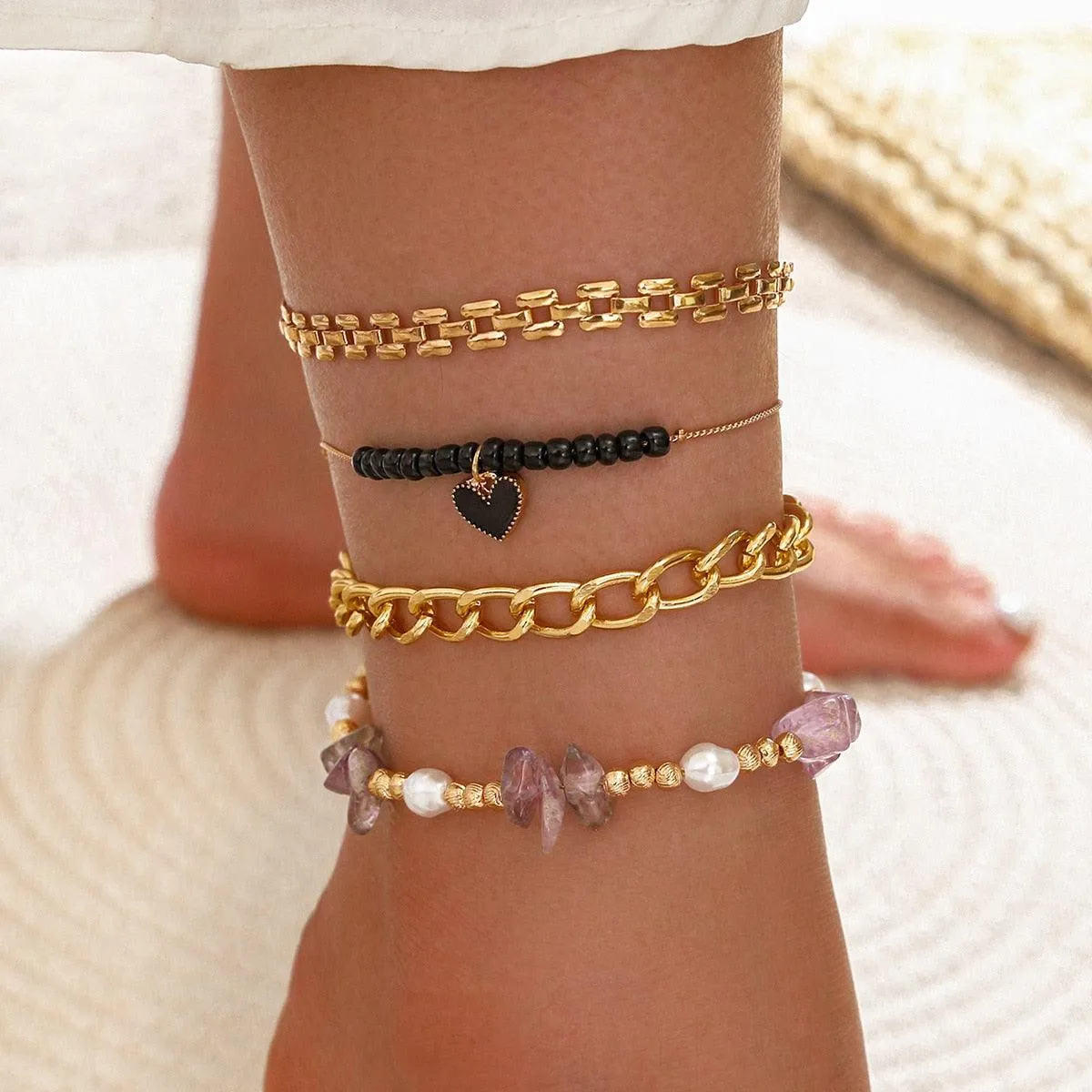 Bohemia Shell Chain Anklet Sets Ankle Bracelet