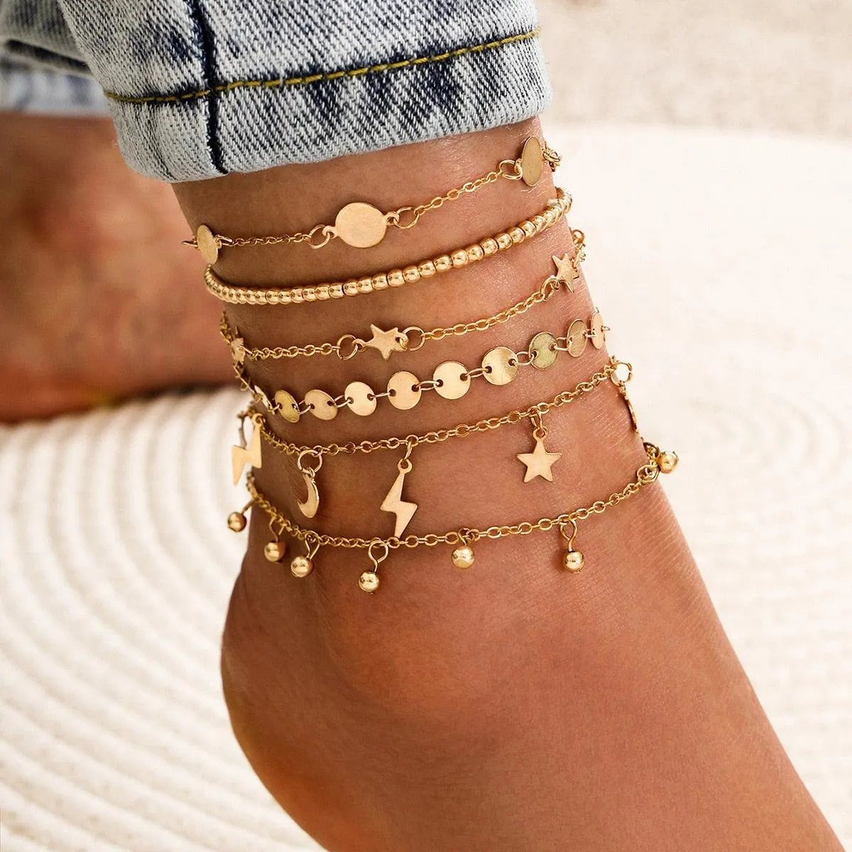 Bohemia Shell Chain Anklet Sets Ankle Bracelet