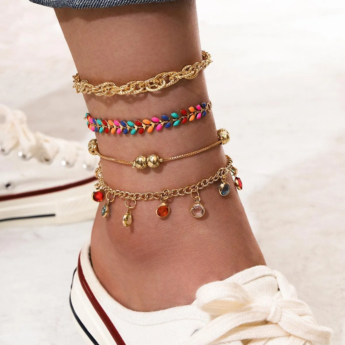 Bohemia Shell Chain Anklet Sets Ankle Bracelet
