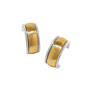 Brighton Women's Meridian Geo Small Hoop Gold Earrings