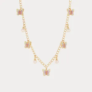 Butterfly Enamel Necklace
