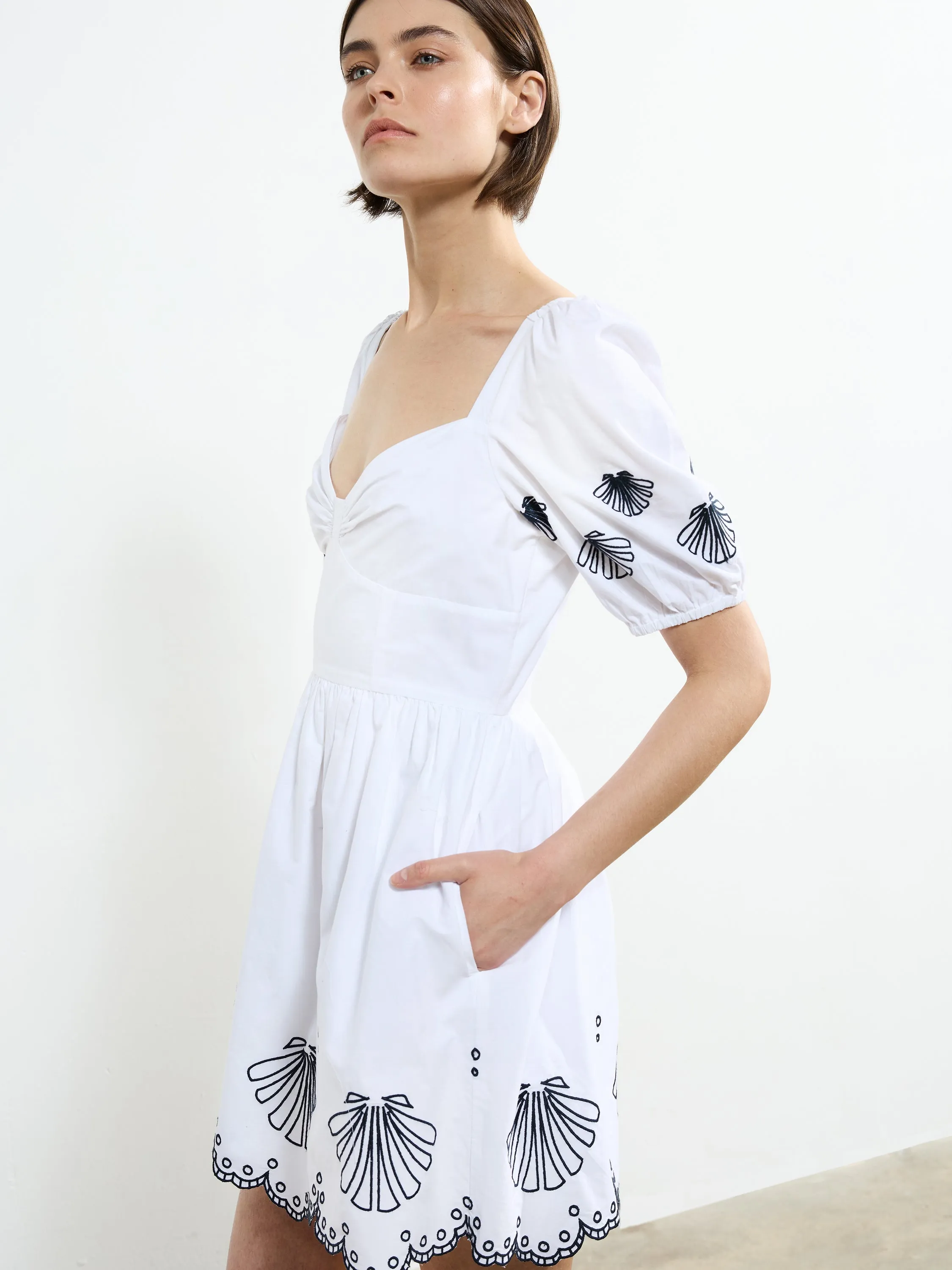 Cambria Cotton Anglaise Mini Dress