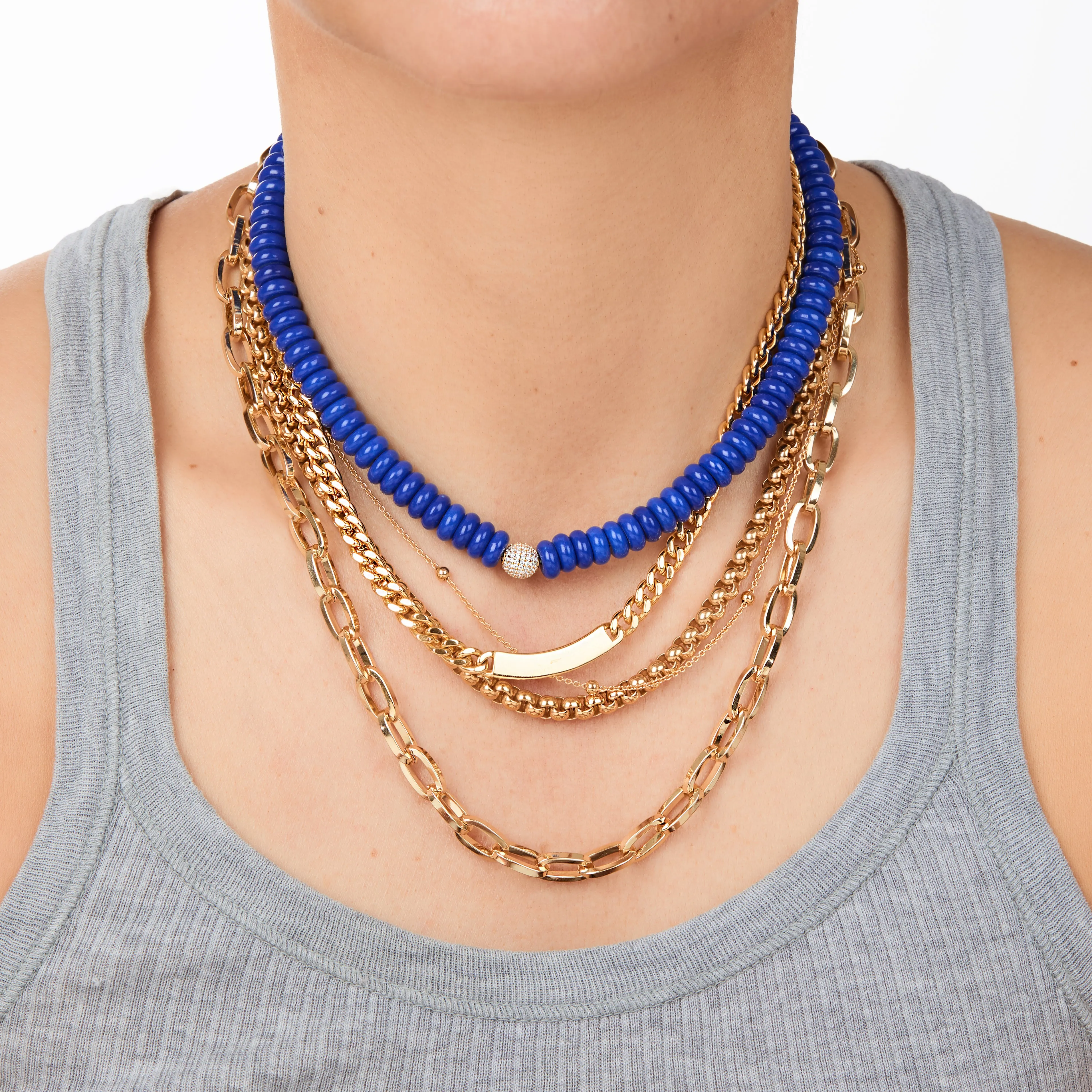 Cara gold plated chain necklace