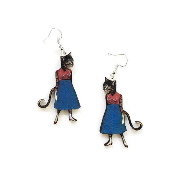 Channel Your Inner Cat Lady with Retro Cat Earrings: Sustainable & Handmade
