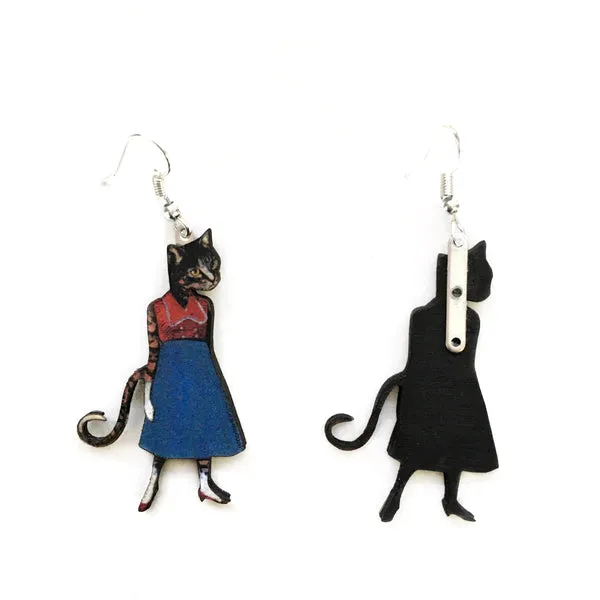 Channel Your Inner Cat Lady with Retro Cat Earrings: Sustainable & Handmade