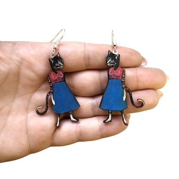 Channel Your Inner Cat Lady with Retro Cat Earrings: Sustainable & Handmade