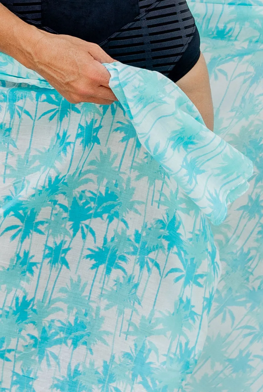Coconut Palm Tree Printed Cotton Sarong