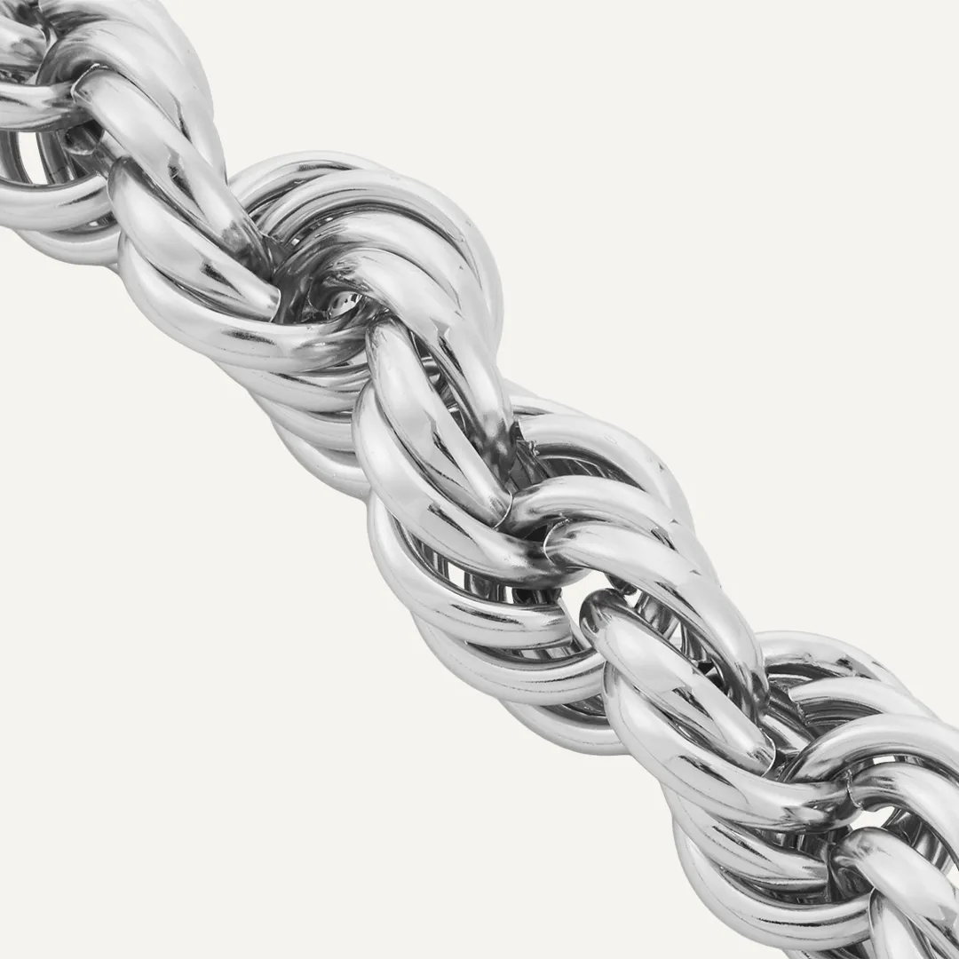 Contemporary Chain-Link T-Bar Bracelet In Silver-Tone