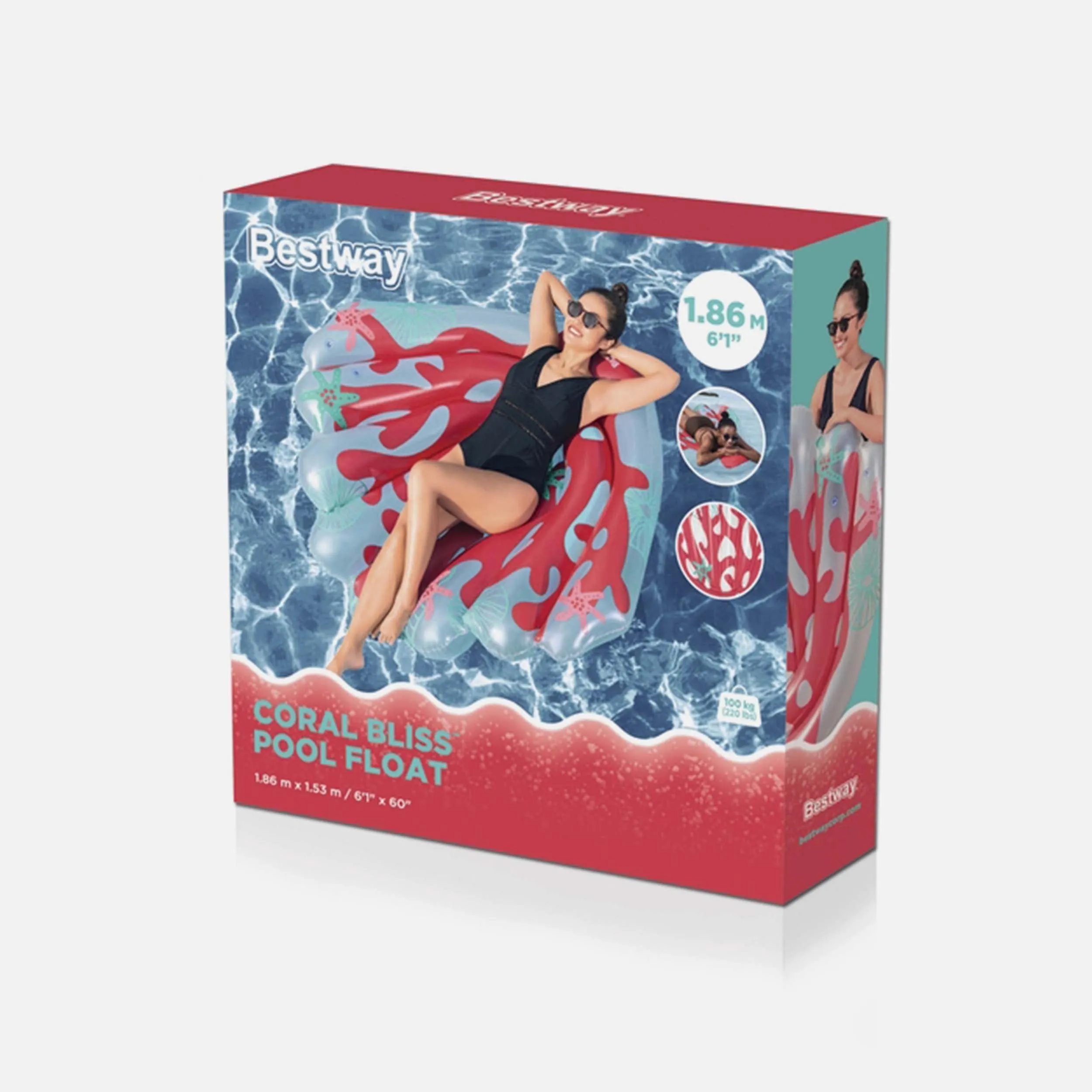 CORAL BLISS POOL FLOAT (1.86X1.53M)