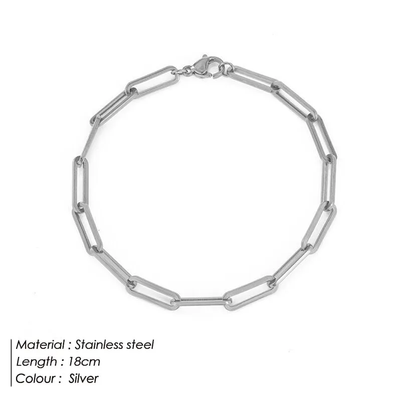 Curb Cuban Link Chain Stainless Steel Bracelet