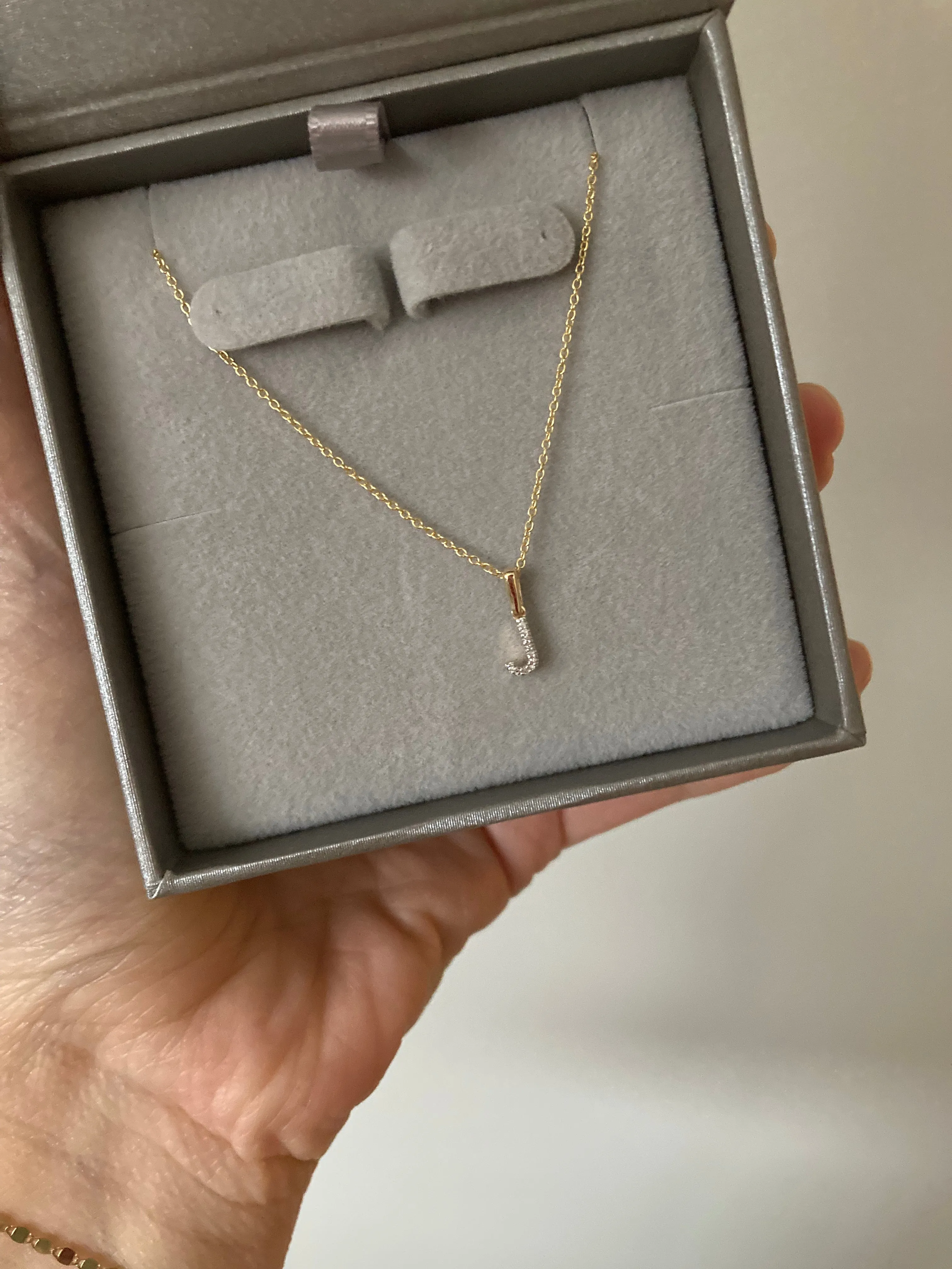 Diamond Initial Charm Necklace