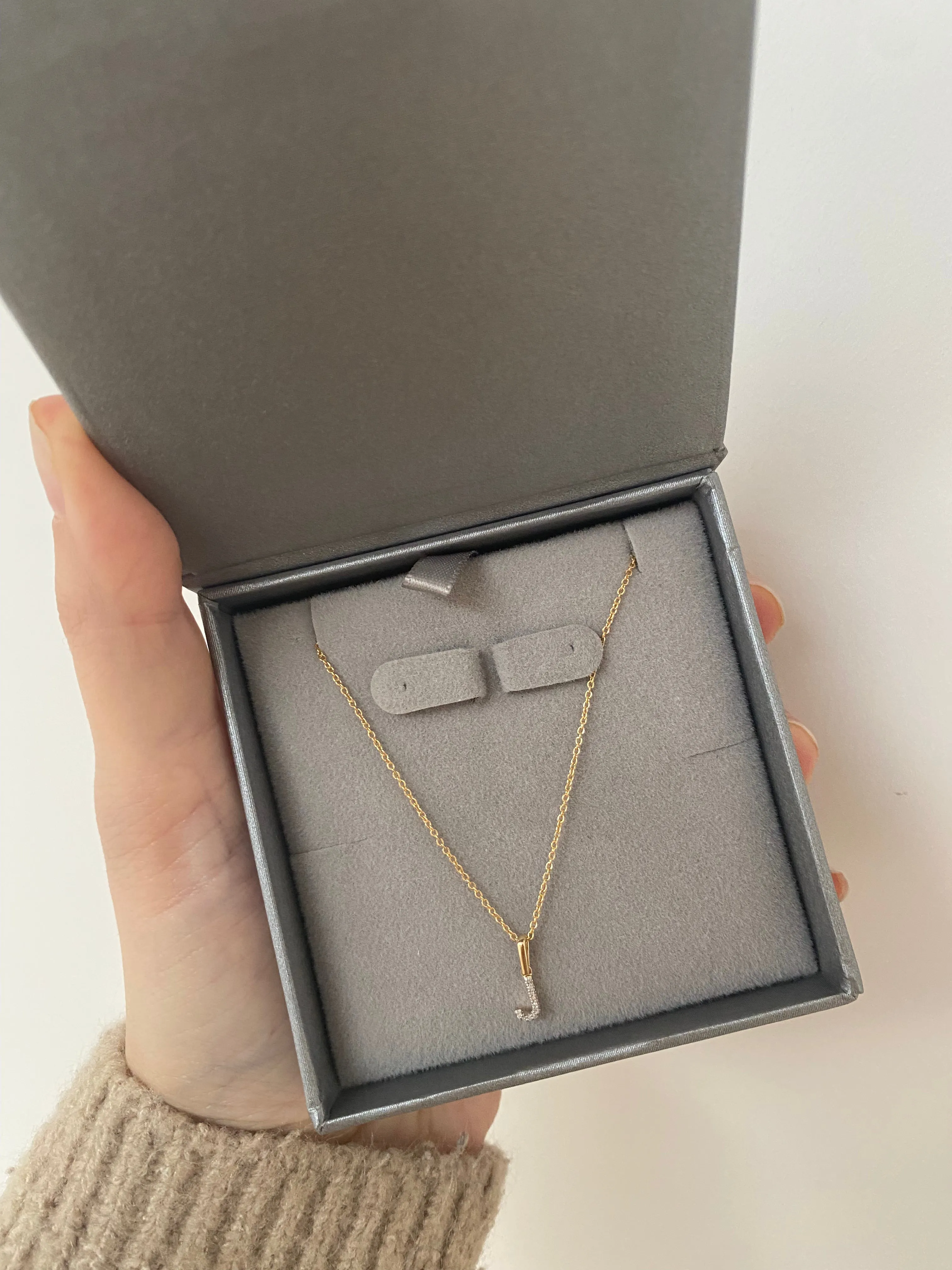 Diamond Initial Charm Necklace
