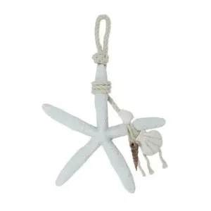 Dina Resin White Starfish Hanging