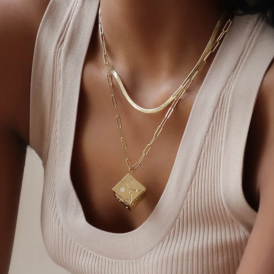 Edie Snake Chain Gold Necklace