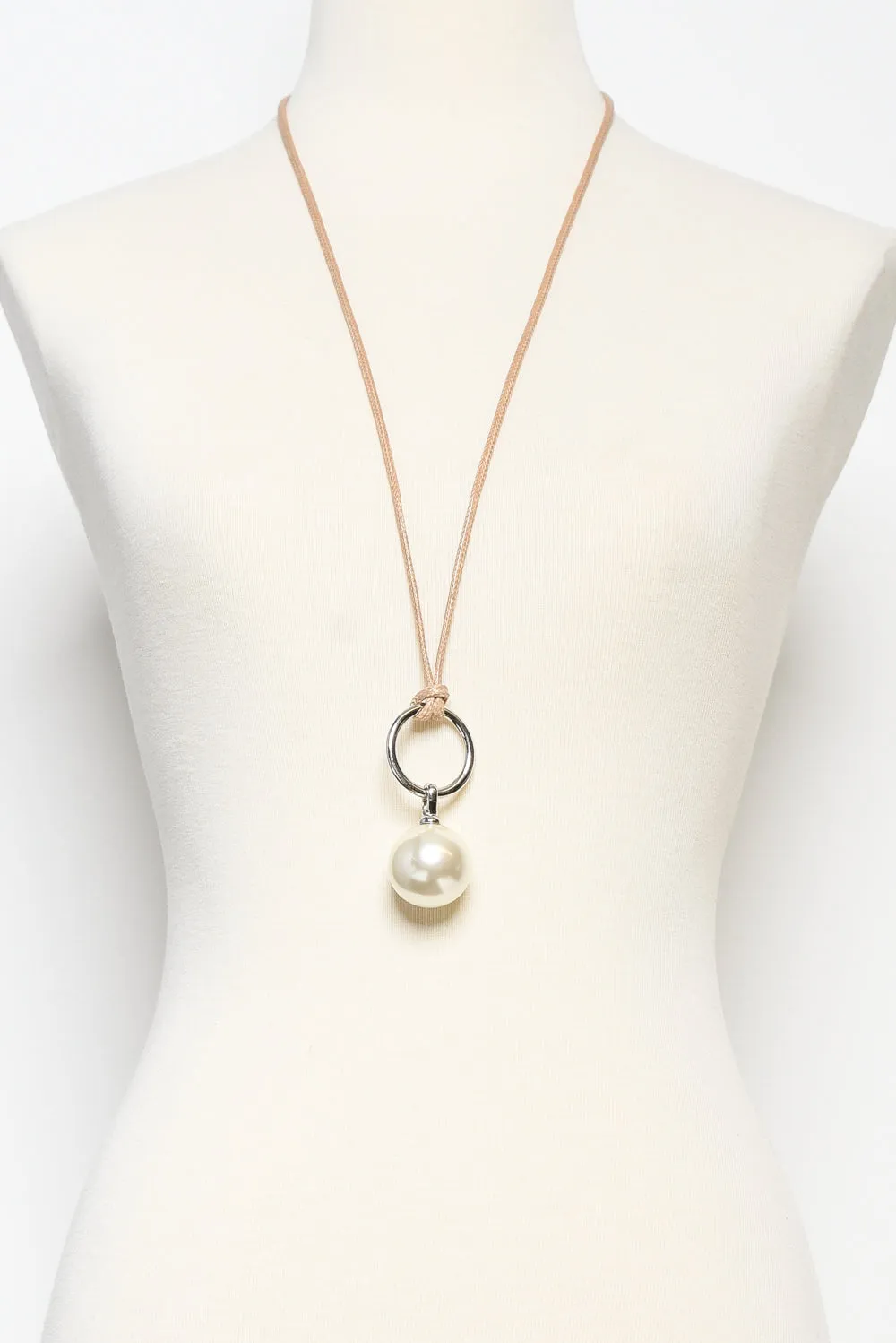 Ellamae Silver Pearl Necklace