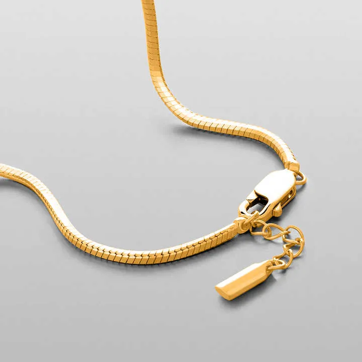 EManco Minimalist Octagonal Chain -سوار فضي