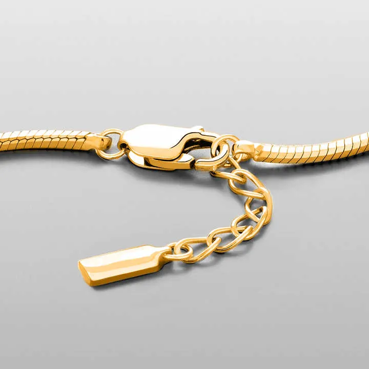 EManco Minimalist Octagonal Chain -سوار فضي