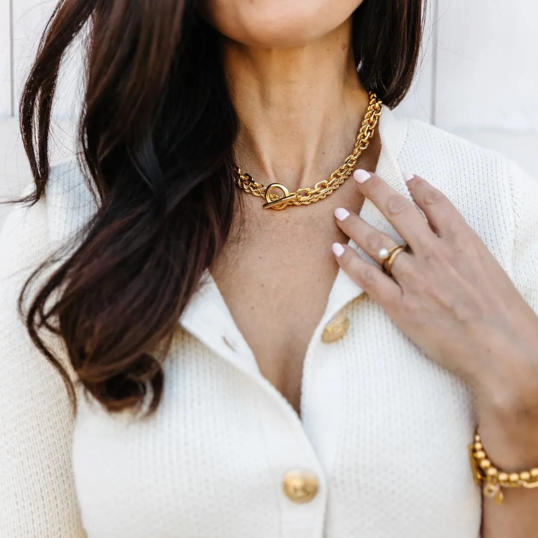 FRAICHE INSPIRE LUXE ROPE NECKLACE - GOLD