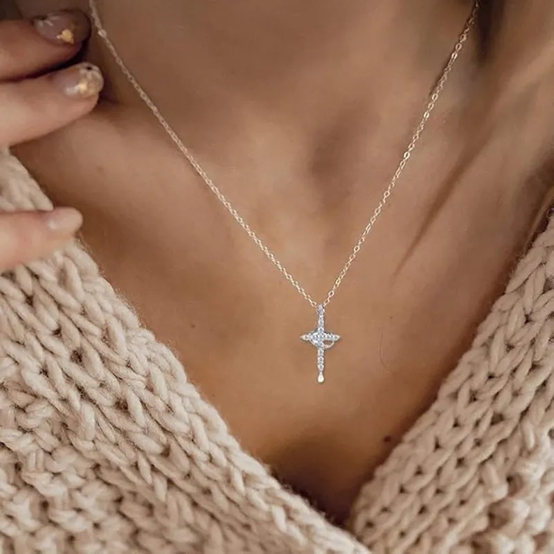 Full Cross Diamond Necklace