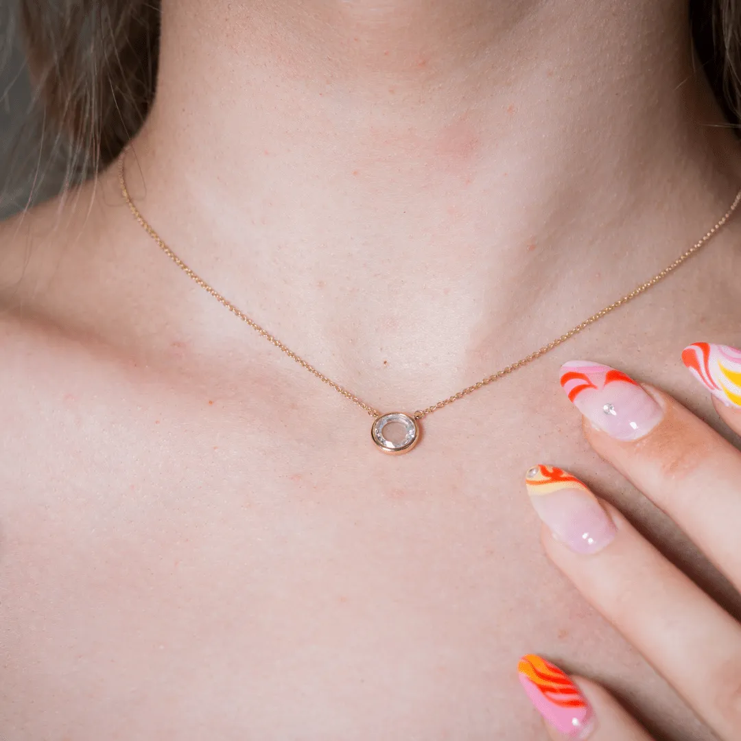 GEORGINI NOEL NIGHTS SLICED STONE NECKLACE GOLD