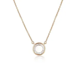 GEORGINI NOEL NIGHTS SLICED STONE NECKLACE ROSE GOLD