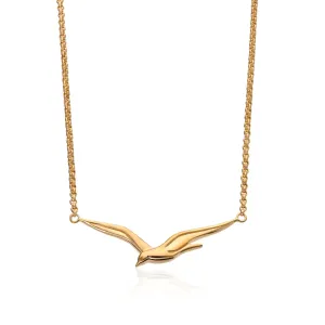 Gold Plated Soaring Bird Necklace