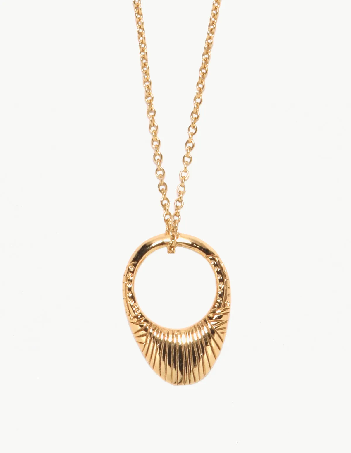 Golden Mollusk Ring Pendant