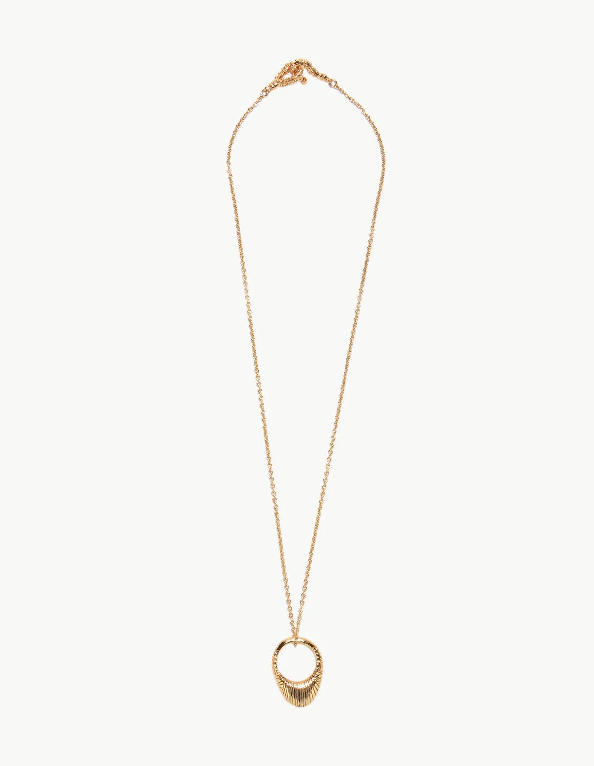 Golden Mollusk Ring Pendant