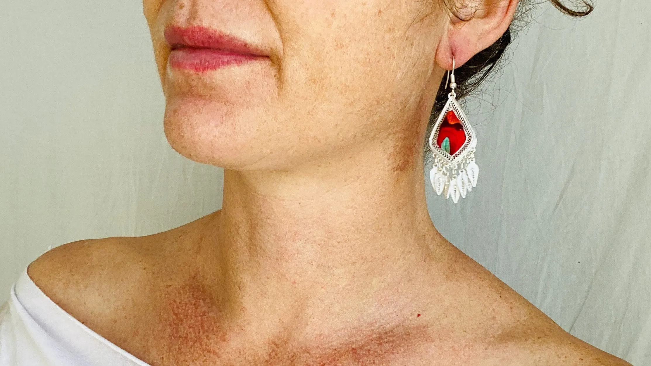 Hmong Silk Embroidered Earrings.