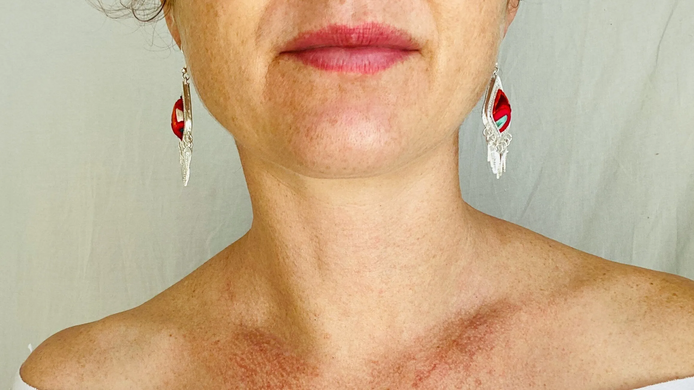 Hmong Silk Embroidered Earrings.