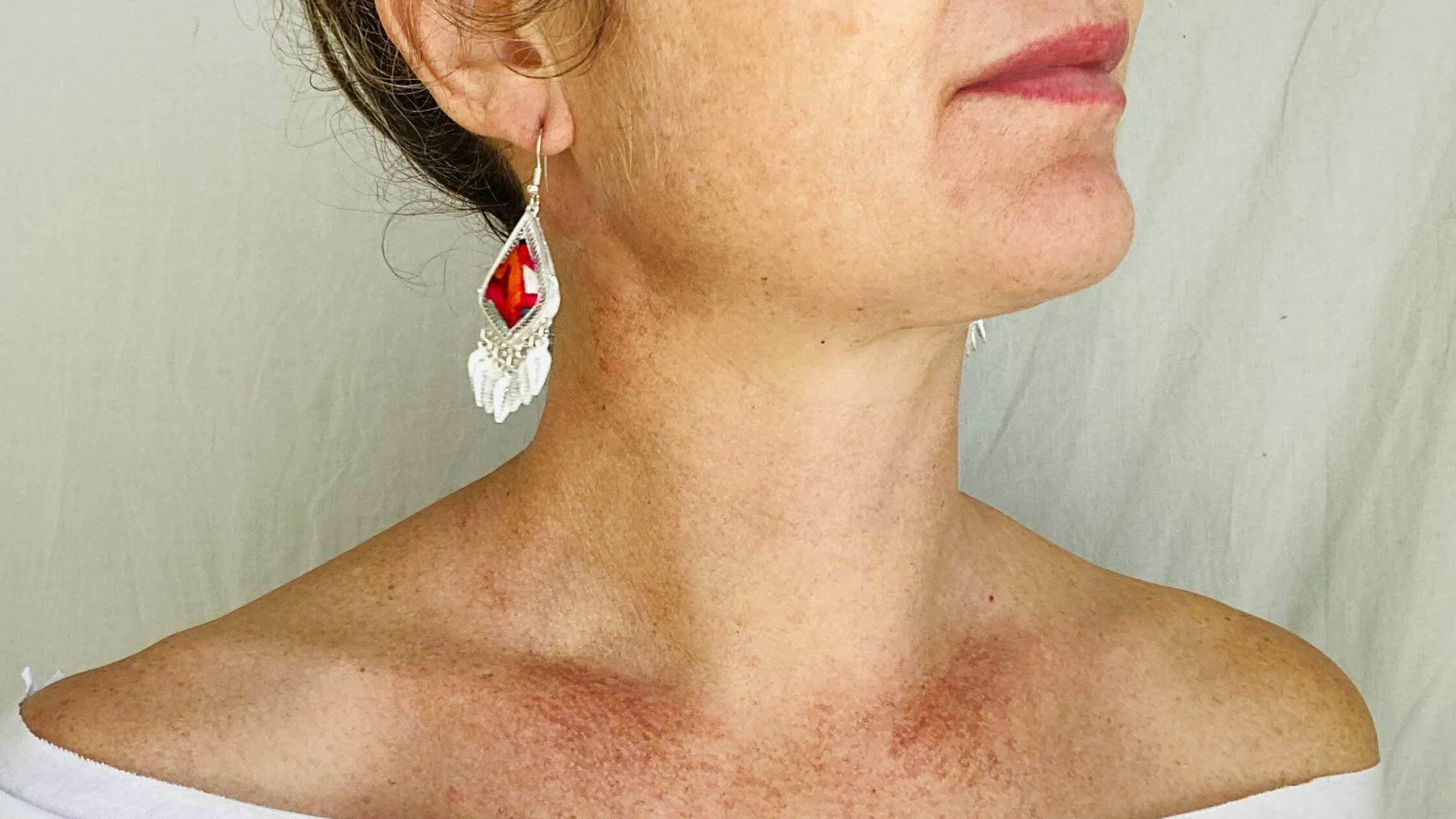 Hmong Silk Embroidered Earrings.
