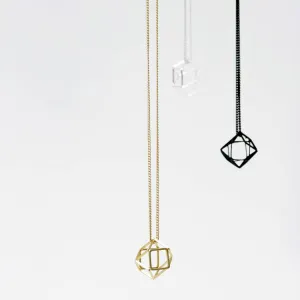 Hollow 3D Hexagon Necklace