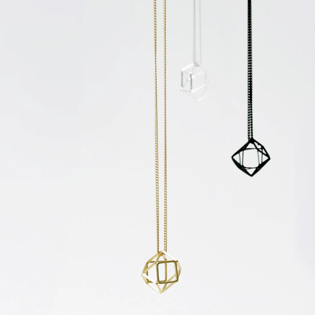 Hollow 3D Hexagon Necklace