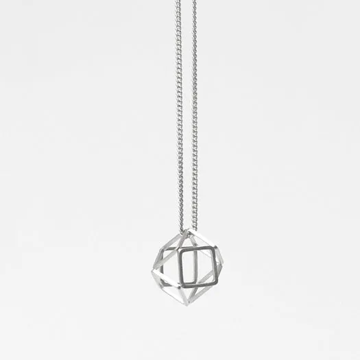 Hollow 3D Hexagon Necklace