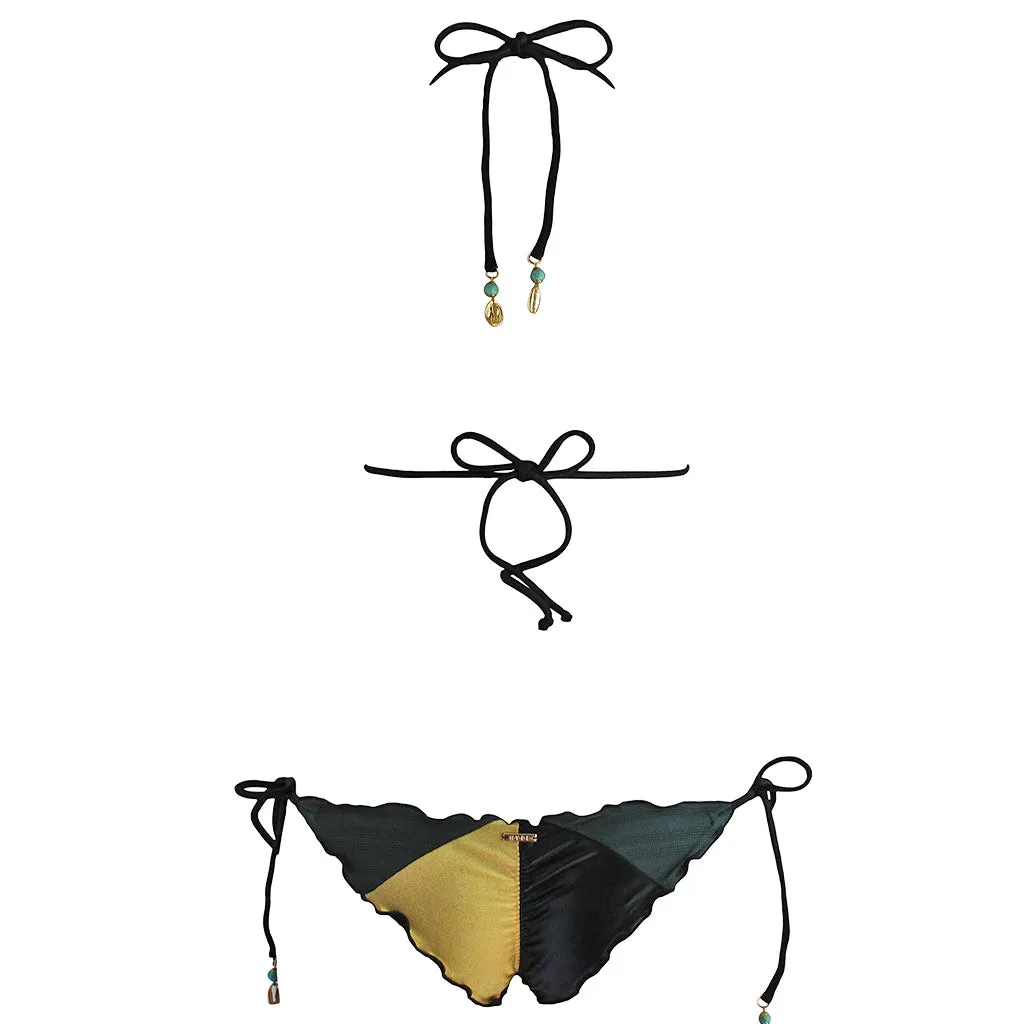 Hype Eva Gold Ripple Triangle Bikini