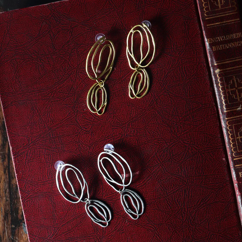 Irregular Swirl Drop Earrings