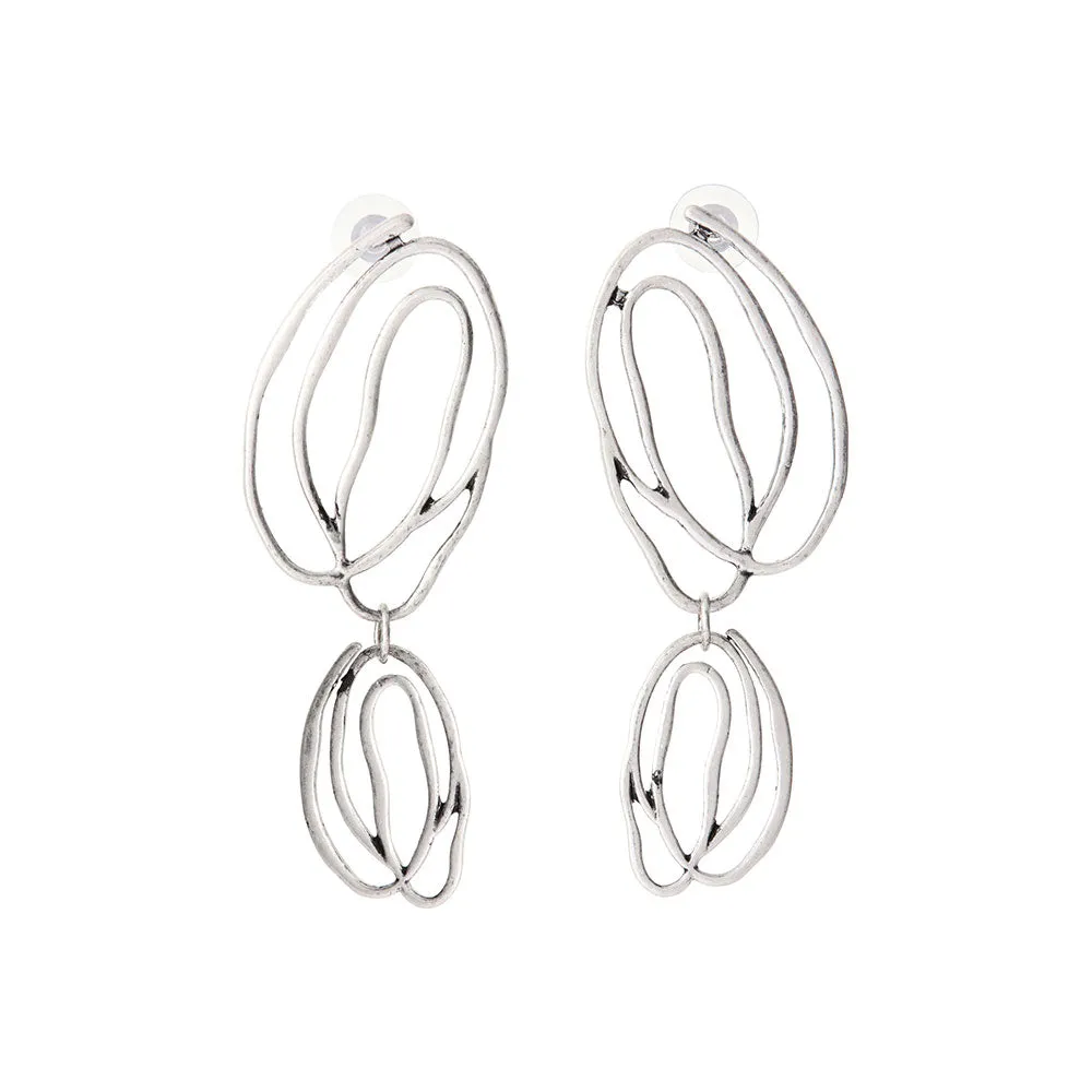 Irregular Swirl Drop Earrings